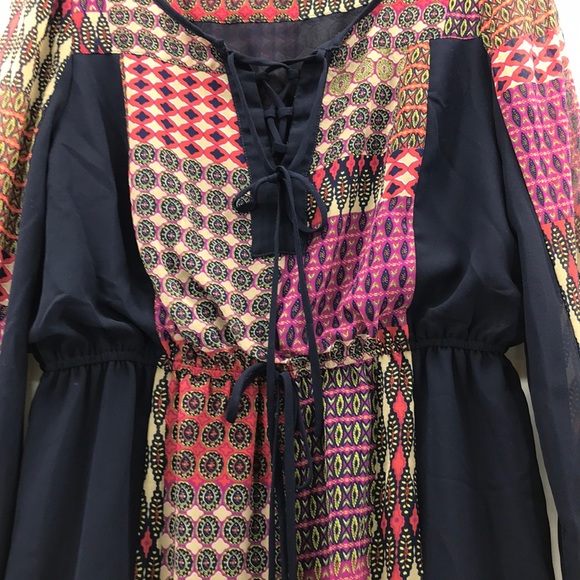 Maeve Anthropologie Large Peasant 60s Boho Dress - Picture 2 of 7